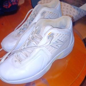 New Balance white athletic shoes